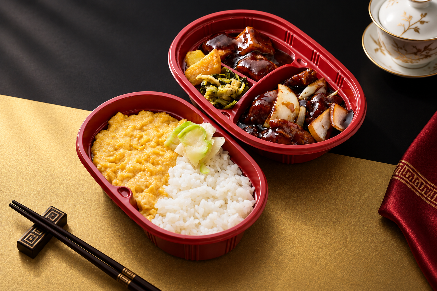 金久右衛門特製〜二色中華〜麻婆豆腐×酢豚